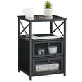 thumbnail image 6 of VECELO 3-Piece Bedroom Set, Twin Size Platform Bed Frame + Nightstand with 2-Drawer in Black, 6 of 8