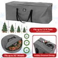 thumbnail image 7 of Yexmas 3 Pack Large Christmas Tree Storage Bag,Fits up to 7.5 ft Artificial Trees,Christmas Wreath Garland Storage Bag,Christmas Ornament Storage Box,Reinforced Handles & zipper,Green, 7 of 7