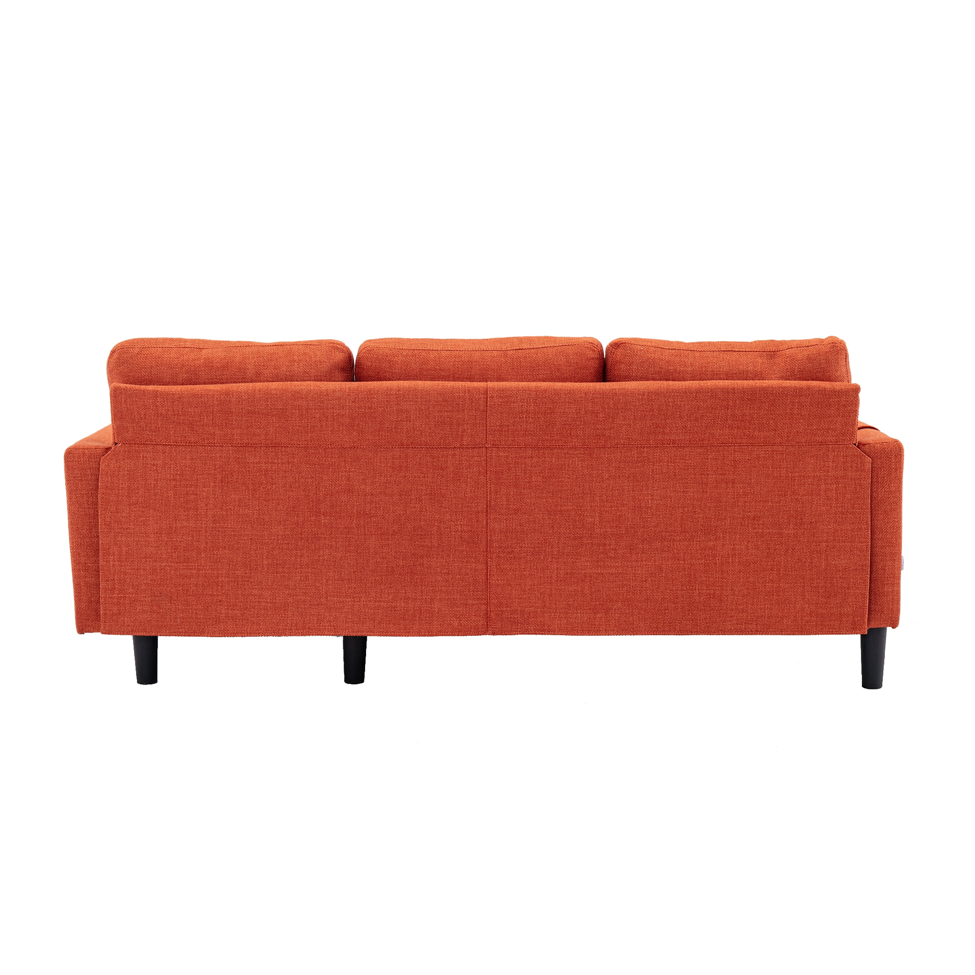 Resenkos L Shaped 4-Seat Sleeper Sectional Sofa Couch Pull-Out Bed and Storage Chaise Lounge, Orange Resenkos L Shaped 4-Seat Sleeper Sectional Sofa Couch Pull-Out Bed and Storage Chaise Lounge, Orange