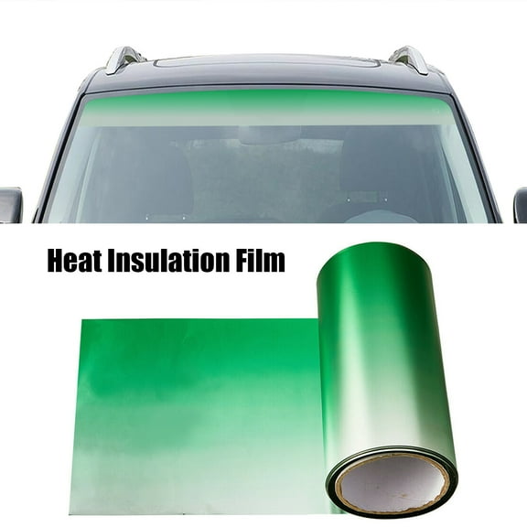 Anvazise Heat Insulation Film Weather-resistant Sun Protection PVC Front Window Tinting Film Roll for Car Black One Size