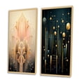 thumbnail image 3 of Designart "Gold and Pink Art Nouveau Geometry I" Modern Geometric Framed Wall Art Set Of 2 - Modern Pink Gallery Wall Frame Set For Home Decor, 3 of 6