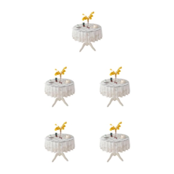 Wosthever Mantel Elegante Y Fácil De Limpiar con Durable Y Una Variedad De Patrones, Fácil De Lavar, Flor Blanca, 200 Cm Type2 NO2