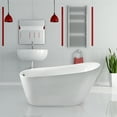 thumbnail image 4 of 59" Streamline N-280-59FSWH-FM Soaking Freestanding Tub With Internal Drain, 4 of 8