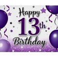 thumbnail image 3 of Purple Themed 13th Birthday Background Banner with Balloons and Confetti Party Supplies for Birthday Party Photography Props and Decors, 3 of 7