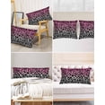 thumbnail image 6 of Pink Gray Ombre Leopard Satin Pillowcase for Hair and Skin with Zipper, Soft Breathable Cooling Silk Pillow Cases, Modern Abstract Art Aesthetics Body Pillow Covers Bed Pillows 20"x54", 6 of 6