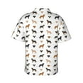 thumbnail image 3 of Uemuo Labrador Retriever Dog Printed Regular Fit Short Sleeve Casual Hawaiian Shirt for Men,Aloha shirt,Tropical shirt,Floral print shirt,Vacation Beach shirt-Small, 3 of 9