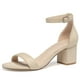 thumbnail image 2 of Sandalias Con Correa en El Tobillo Sandalias Tacón Grueso Antideslizantes para Viajes Al Aire Libre (Beige 39), 2 of 9