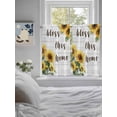 thumbnail image 3 of Yellow Sunflowers Living Room Curtains 2 Panel, Farmhouse Spring Botanical Floral Wooden Cafe Window Treatment, Farmhouse Bedroom Bathroom Kitchen Curtains Drapes 104"x54", 3 of 6