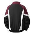 thumbnail image 2 of Men Color Block Stand Collar Track Jacket Full Zip Striped Raglan Sleeve Casual Windbreaker Outerwear, 2 of 8