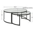 thumbnail image 6 of Uttermost Rhea Iron and Tempered Glass Nesting Coffee Tables in Black (Set of 2), 6 of 6