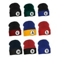 thumbnail image 3 of Daxton A to Z Initial Letter Cuffed Hat Beanie Warm Knit Skull Cap (Royal Gold, Letter K), 3 of 3