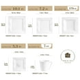 thumbnail image 3 of MALACASA, Series Mario, 60-Piece Porcelain Dinnerware Set, Ivory White Dinner Set, Service for 12, 3 of 8