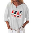 thumbnail image 2 of OKBOP Plus Size Crop Tops for Women,Fashion Christmas Loose Long Sleeve V-Neck Casual T-Shirt Work Blouses for Women Cropped Sweatshirts for Women, 2 of 6