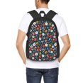 thumbnail image 4 of Sikiie Holiday Christmas Cookies Print Simple Backpack, Large Capacity Adjustable Shoulder Strap Campus Backpack Travel Sports Bag, Unisex, 4 of 6