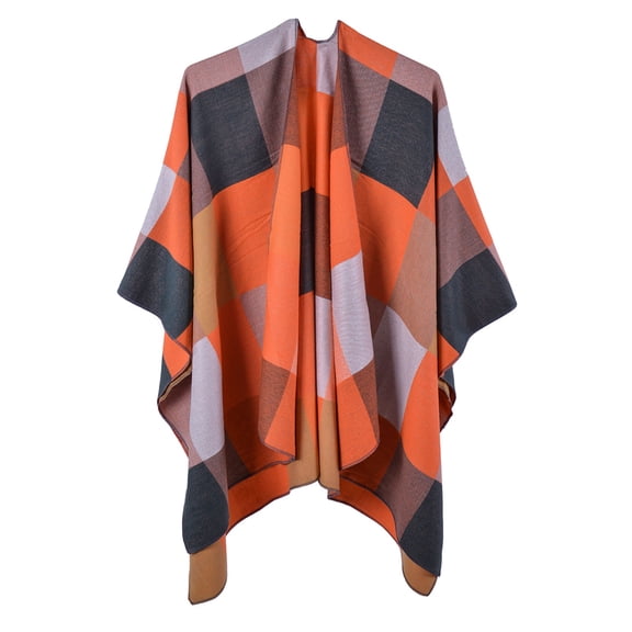 Shawl Wraps For Women Winter New Split Shawl European And American Fashionable Warm Christmas Gift Double Sided Thickened Shawl Scarf