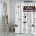 thumbnail image 4 of Shower Curtain Liner, 4G PEVA Colorful Cat Shower Liner, Plastic Waterproof Shower Curtains, 72x72 inch with Grommet Holes 3 Magnetic Weights, 4 of 6