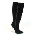 thumbnail image 2 of FIERCE-71, 4.5" Calf High Micro Suede Boot, 2 of 2