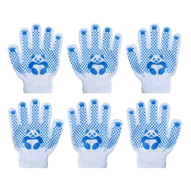 3 pares de guantes transpirables Guantes de algodón de poliéster para niños Guantes de jardinería infantil