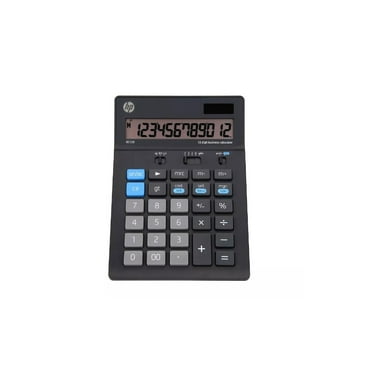 HP 12-digit Solar Powered Desktop Calculator - Plastic Keytop, Backspace Key, Decimal Point Selector Switch, Rounding Selector, Profit/Tax Selector, Dual Power - 1 Line(s) - 12 Digits - LCD -