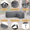 thumbnail image 3 of STARTWO Patio L-Shaped Sectional Sofa Cover Thickened Heavy Duty Outdoor Waterproof Furniture Cover With Air Vents & Windproof Straps, 3 of 6