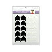 Multicraft Imports PC054-B Embossed Photo Corners - White And Black