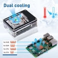 thumbnail image 4 of 52Pi Acrylic Case for Raspberry Pi 5, Pi 5 Case with 4010 PWM Large Fan and 4PCS Pure Copper Heatsinks for Raspberry Pi 5 4GB/8GB, Support Official Raspberry Pi 5 Active Cooler (Clear), 4 of 7