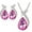 Pink PK, variant on PPgejGEK Drop Water Fashion Women's Flash Drill Suit Pendant Earrings Necklace Necklaces Pendants Pendant Necklace Set Pendant Necklace Set for Valentine's Day Mother's Day Christmas Birthday Gifts