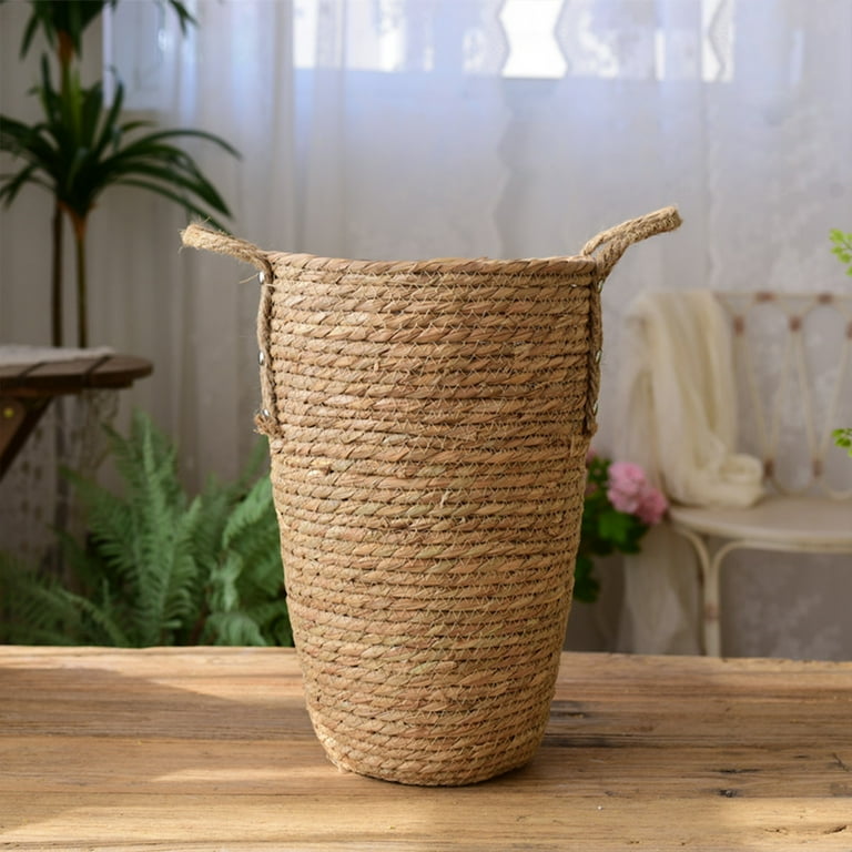 Operitacx Rattan Vase Flower Basket Wicker Planters Bamboo Woven Fish Creel  Basket Farmhouse Dried Flower Holder Storage Basket for Flower Arrangement  Home Decor : : Home