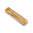 thumbnail image 1 of Cateissary ¡Novedad de 2021! Juego de cubiertos de de 4 Uds., cuchillo de paja de trigo, tenedor, palillos, cuchara, vajilla portátil con Mostrada amarillo, 1 of 6