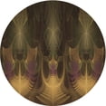 thumbnail image 1 of Ahgly Company Machine Washable Indoor Round Transitional Oak Brown Area Rugs, 7' Round, 1 of 7