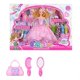 thumbnail image 1 of Girl Doll Set 17.3in Gift Box Fashionable Beautiful Princess Doll Dress Up Kit for Girls Kindergarten Pink Painted Head 6 Joints, 1 of 2