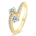 thumbnail image 2 of 5/8ctw Diamond Two Stone Engagement Ring in 10k Yellow Gold (G-H, I2-I3), 2 of 3