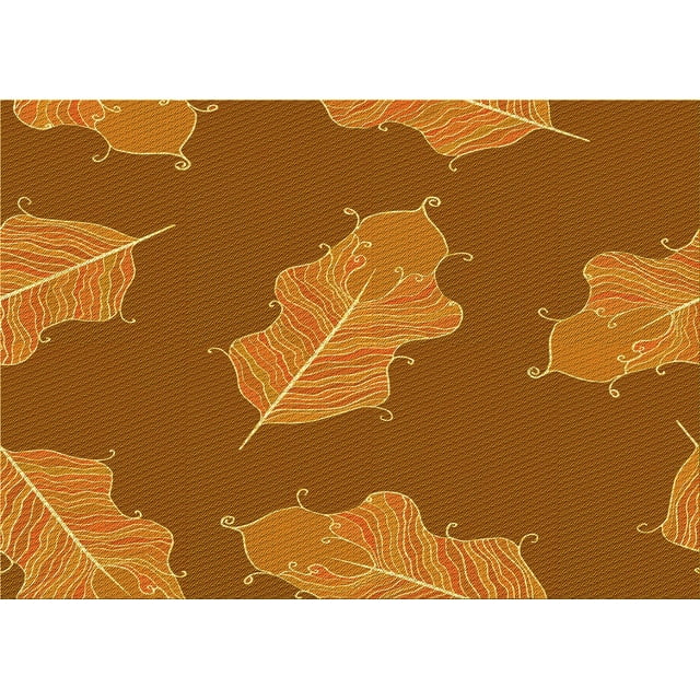 Ahgly Company Machine Washable Indoor Rectangle Transitional Mahogany Brown Area Rugs, 7' x 10'