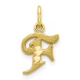thumbnail image 1 of Diamond2Deal 10K Yellow Gold Solid Small Letter F Initial Charm Pendant for Women, 1 of 5