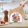 thumbnail image 6 of Happy Mother's Day Bunch Of Flowers Napkin Holder for Table Clear Napkin Stand Paper Holder Acrylic Organizer Dispenser Napkins for Dinner Kitchen Restaurant Room, 6 of 8