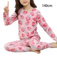 thumbnail image 2 of Sonducket 1 Juego de pijamas para niños lindo reemplazo térmico transpirable lavable dibujos animados dormir invierno otoño ropa interior ropa de dormir conjuntos de ropa Fresa 140cm Sonducket AP013783-06, 2 of 6