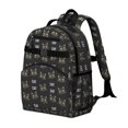 thumbnail image 2 of Black Cat Black Pattern Cute School Backpack Bag for School with Padded Back and Adjustable Shoulder Straps 15.25"x11.5"x5.25", 2 of 5