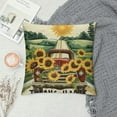 thumbnail image 2 of ARISTURING  Fall Country Roads Take Me Home Decorative Farmhouse Throw Pillow Cover, Spring Summer Autumn Watercolor Sunflower Truck Cushion Case, Home Decoration Outside Pillowcase Decor, 2 of 5