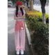 thumbnail image 4 of Sanrio Nueva ropa original Kawaii para mujer, pantalones Y2K, pantalones vaqueros con degradado rosa de Hello Kitty, pantalones deportivos para mujer, pantalones Kpop para mujer, 4 of 5