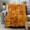 thumbnail image 2 of Orange Geometric Blanket Soft Cozy Warm Throw Blanket for Couch, Plush Fuzzy Flannel Fleece Blankets for Sofa, Modern Luxury Aesthetic Abstract Motifs Bed Blankets Lightweight Gifts for Men, 32"x48", 2 of 9