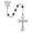 Purple, variant on 6 mm Aurora Glass Cross Rosary Set - Purple