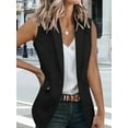 thumbnail image 4 of Women'S Sleeveless Blazer Vest Casual Open Front Single Button Summer Jacket with Pockets, 4 of 6