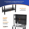 thumbnail image 2 of Commercial Sink with Drainboard and Adjustable Shelves Over & Underneath Stainless Steel Sink  Freestanding with Pegboard, 2 of 5