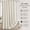 Birch, variant on Extra Long Linen Scalloped Waterproof Shower Curtain with 12 Metal Hooks, Washable Fabric, Thick Neutral Bathroom Curtain with Black Border, 72x108 inches, Cream