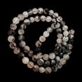 thumbnail image 3 of Shine! Natural Untreated Tourmalinated Quartz Faceted Round Bead Strand | 6 mm |, 3 of 11