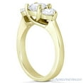 thumbnail image 2 of Round Cut Forever ONE Moissanite 3-Stone Trellis & Shared Setting Engagement Ring in 14k Yellow Gold, 2 of 4