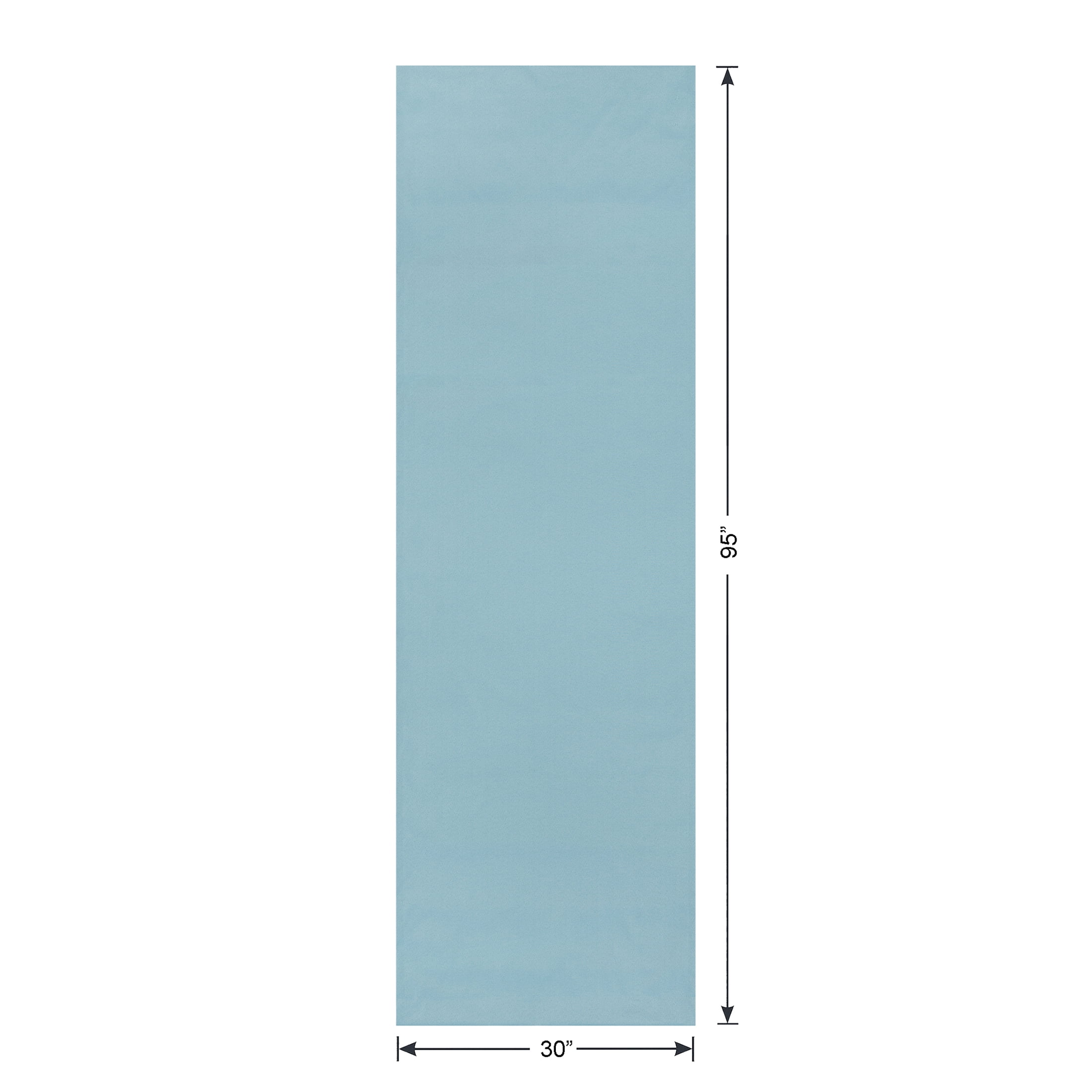 Mainstays Light Blue Solid Blackout Rod Pocket with Back Tabs Curtain Panel Pair, Set of 2, 30" W x 95" L