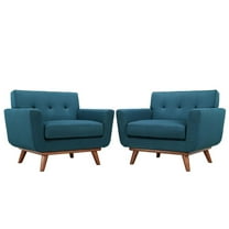 Modway Engage Armchair Wood Set of 2 in Azure