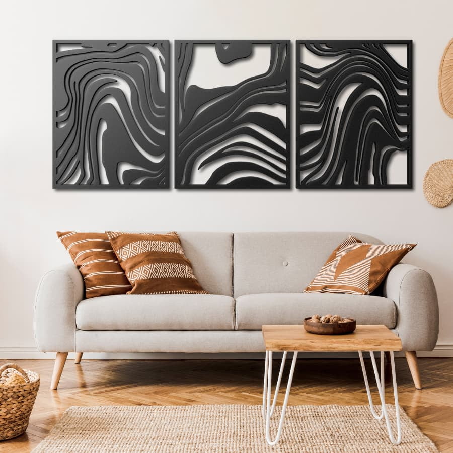 Designart 'Abstract Music and Rhythm ' Abstract Metal Wall Art