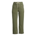 thumbnail image 5 of Time and Tru Women's High Rise Relaxed Fit Cropped Utility Pants, 5 of 6